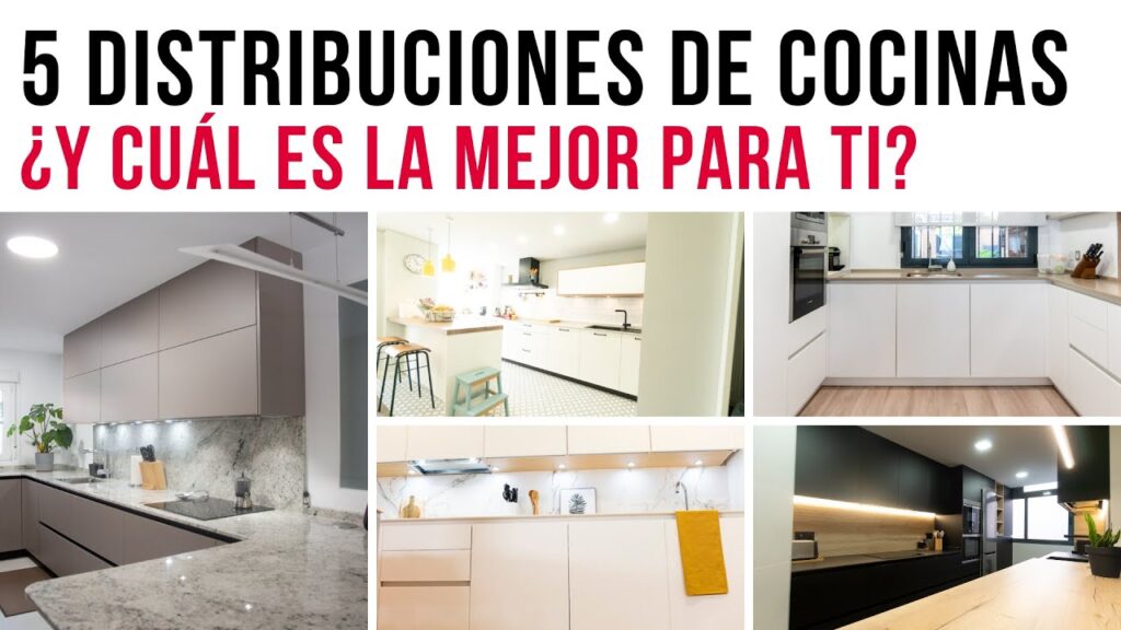 ¿Qué tipo de distribución se recomienda para cocinas pequeñas y medianas?